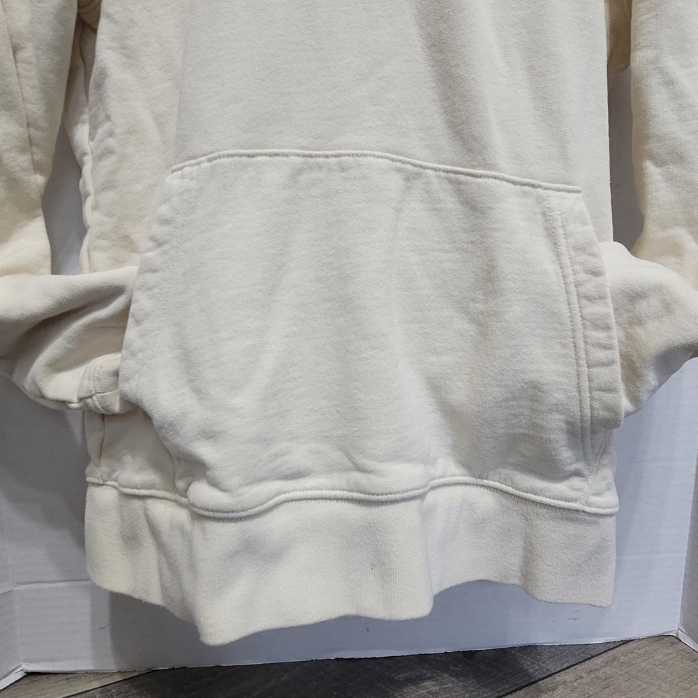 American Eagle Outfitters Cream Hoodie for Men Terrycloth Lining Sz Small - Picture 5 of 11